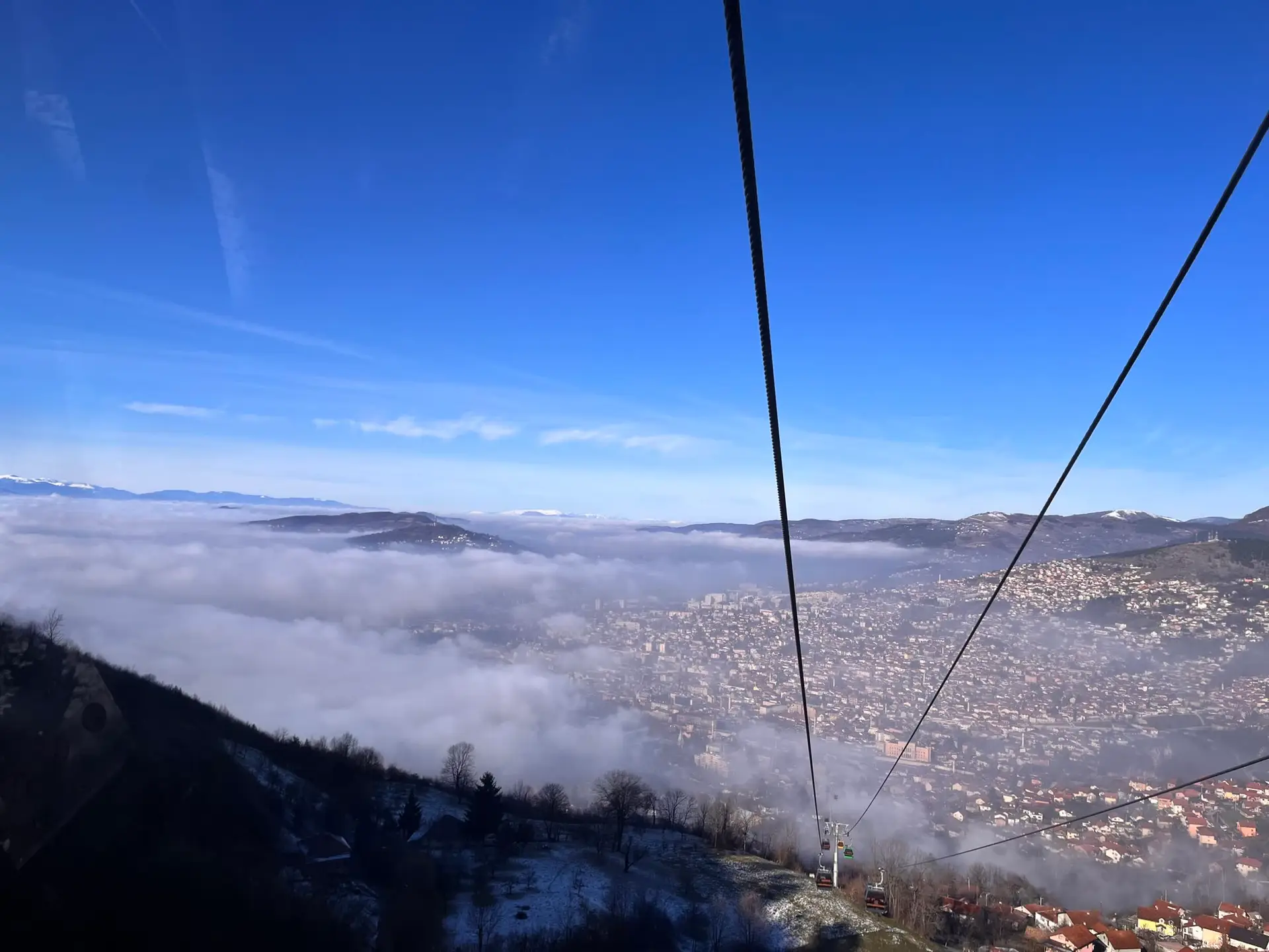 Sarajevo in winter, seen from Trebević